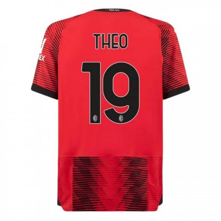 Camisolas AC Milan Theo 19 1º Equipamento Principal 2023-24 Manga Curta